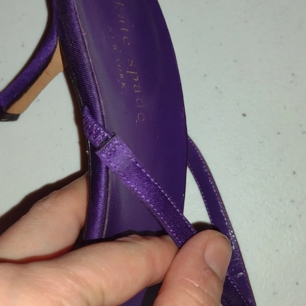 Kate Spade purple strappy heel slip-ons size 8